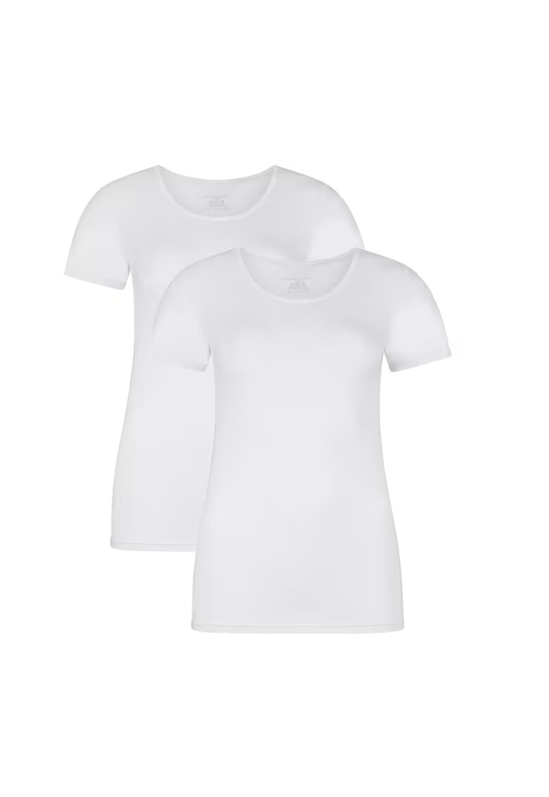 Bamboo Basics Bamboo - Set de tricouri de casa Kate - 2 piese - Alb