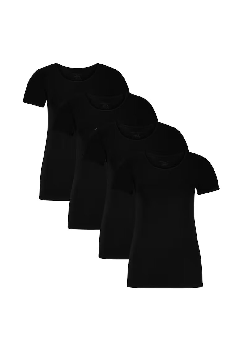 Bamboo Basics Bamboo - Set de tricouri de casa Kate - 4 piese - Negru