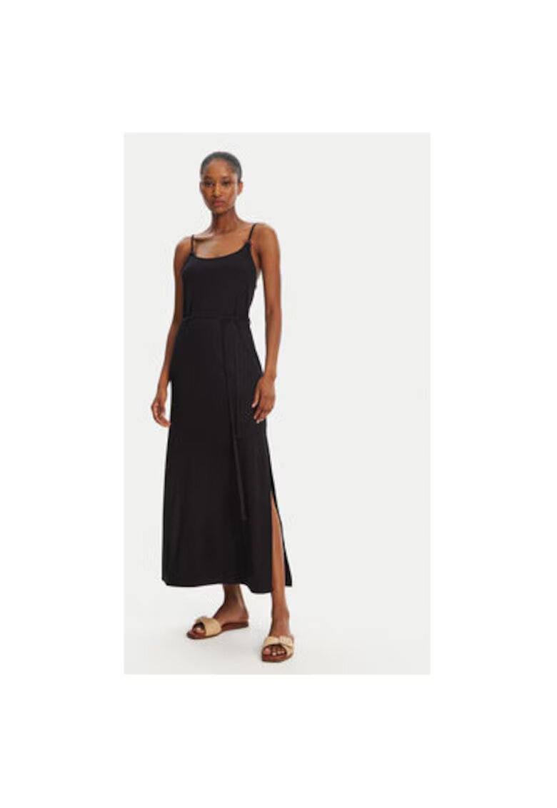 Banana Moon Rochie de vara dama YAQUINA AMARIA - Viscoza/Elastan - Negru - Negru