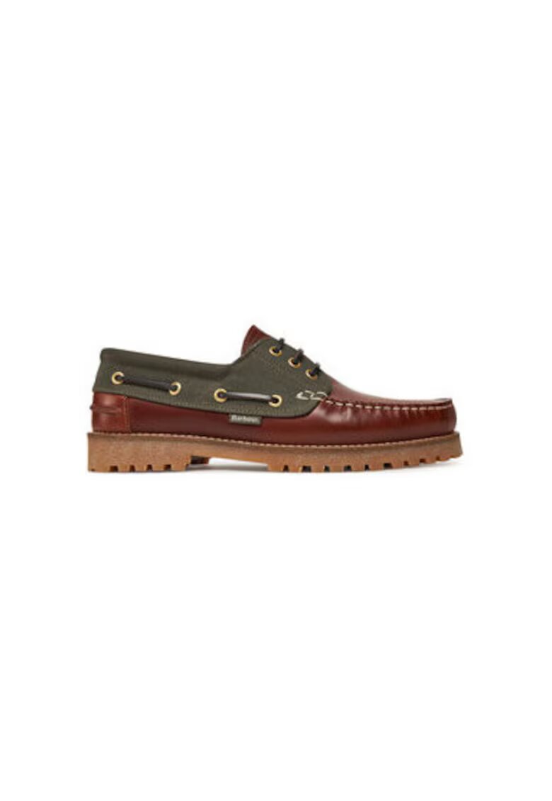 Barbour Mocasini barbati MFO0795BR71 - Piele naturala - Verde/Maro
