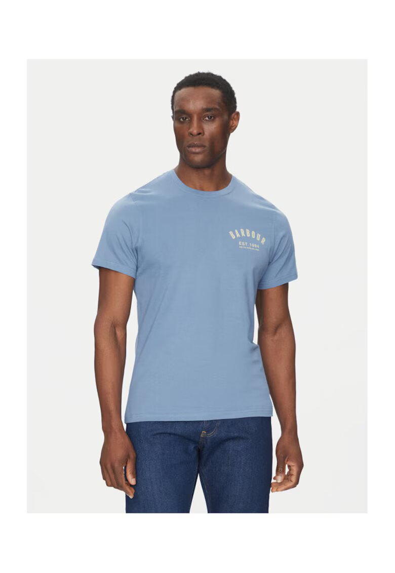 Barbour Tricou barbati MTS0502BU27 - Bumbac - Albastru - Albastru