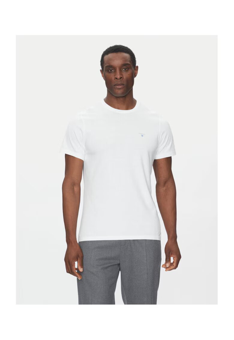 Barbour Tricou barbati MTS0670WH11 - Bumbac - Alb - Alb