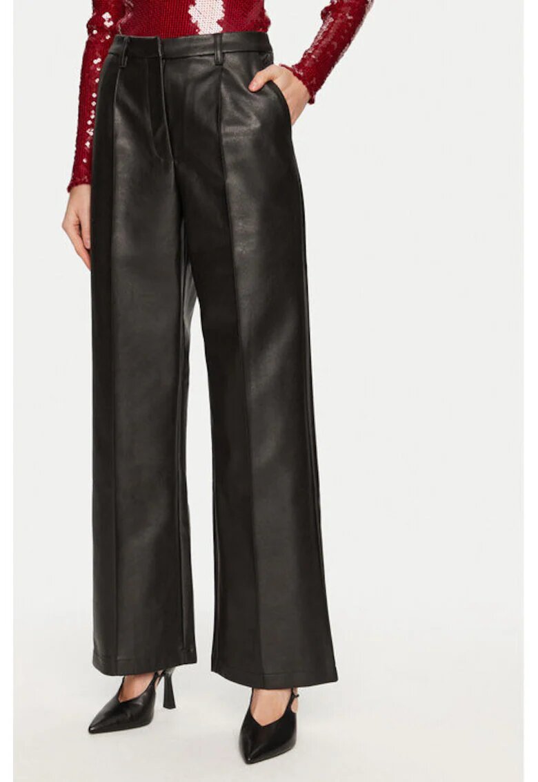 BARDOT Pantaloni dama - 304699405 - Piele ecologica - Negru - Negru