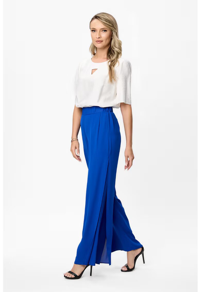 BAROCCA Pantaloni evazati cu talie elastica Eros - Bleumarin