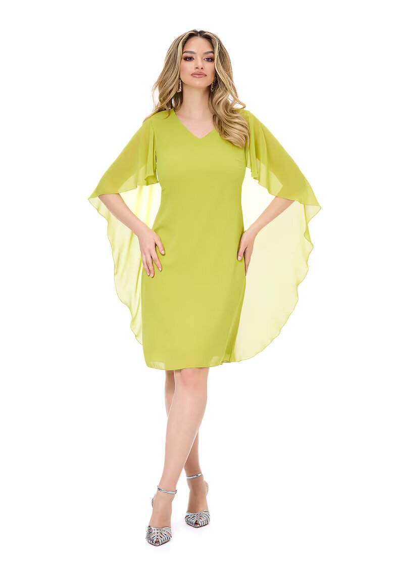 BAROCCA Rochie-capa cu decolteu in V - Verde lime