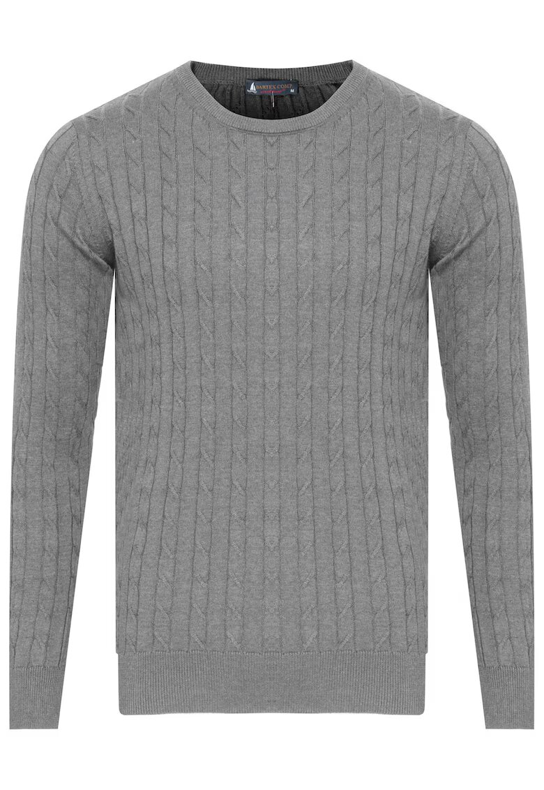 Bartex Pulover barbati bumbac\acril - gri