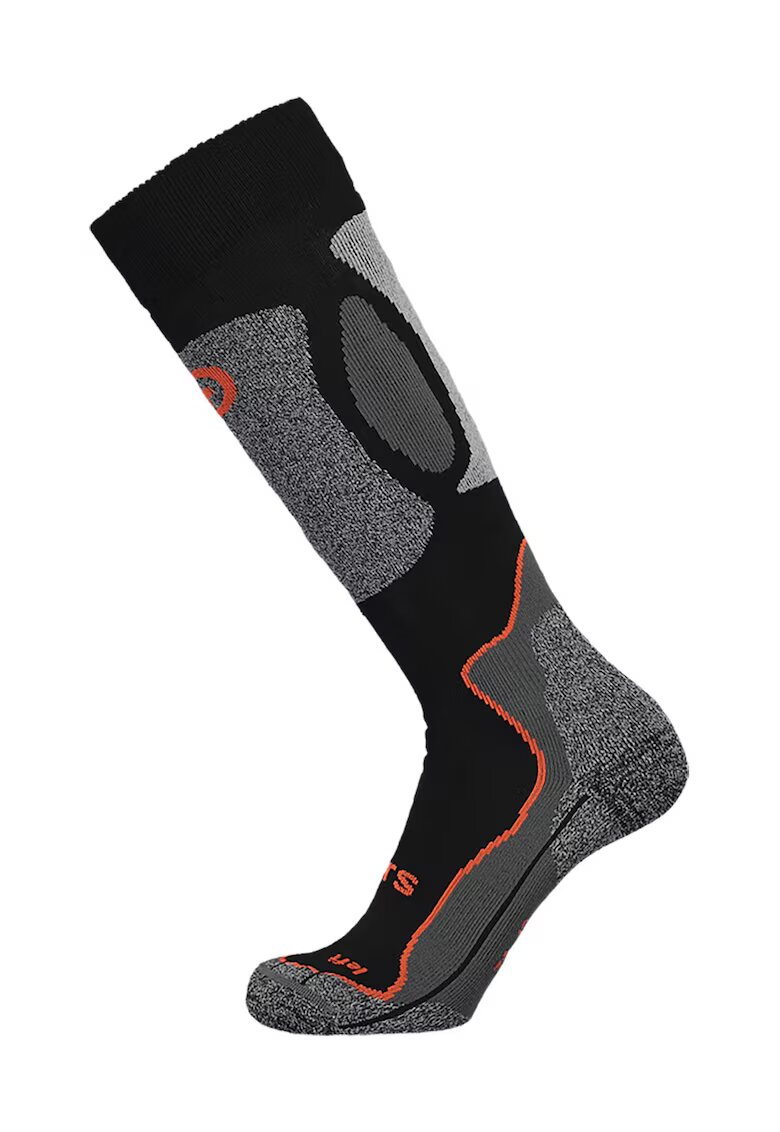 Barts Sosete mid-calf din amestec de lana pentru ski - Negru/Gri/Portocaliu mandarina