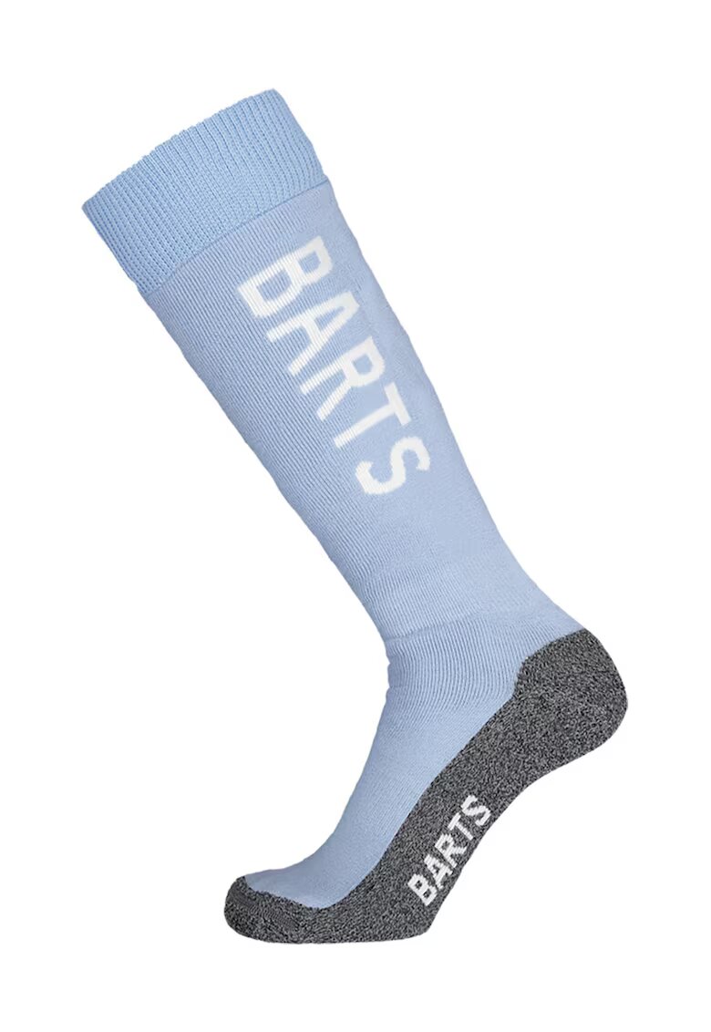 Barts Sosete mid-calf unisex din amestec de lana cu logo pentru ski - Alb/Gri melange/Albastru glaciar