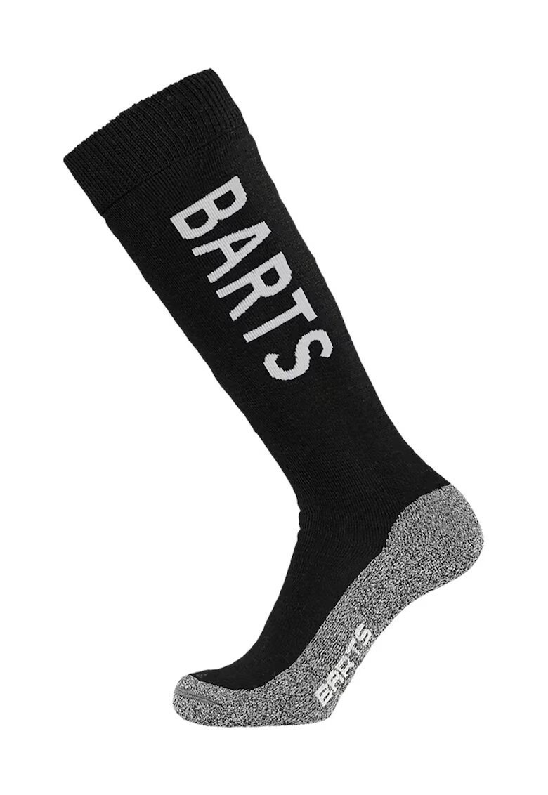 Barts Sosete mid-calf unisex din amestec de lana cu logo pentru ski - Alb/Negru/Gri melange