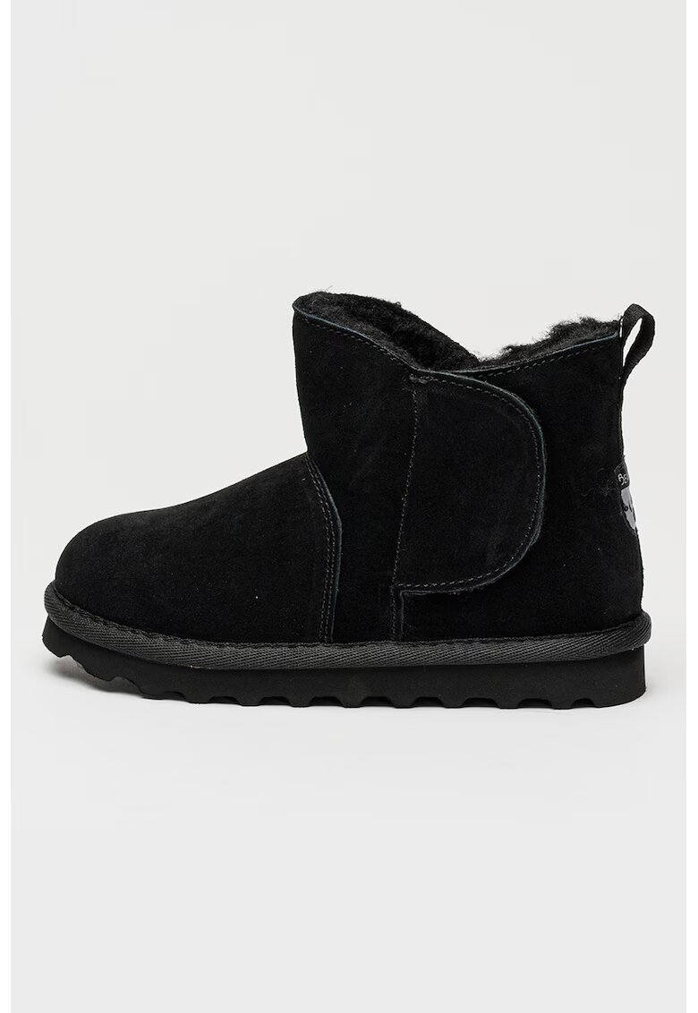 BEARPAW Ghete din piele intoarsa cu captuseala din amestec de lana Ruthie - Negru stins