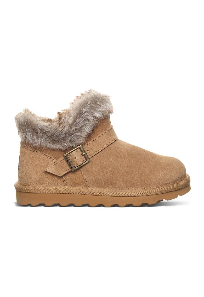 BEARPAW Ghete din piele intoarsa cu captuseala din material sintetic - Maro scortisoara
