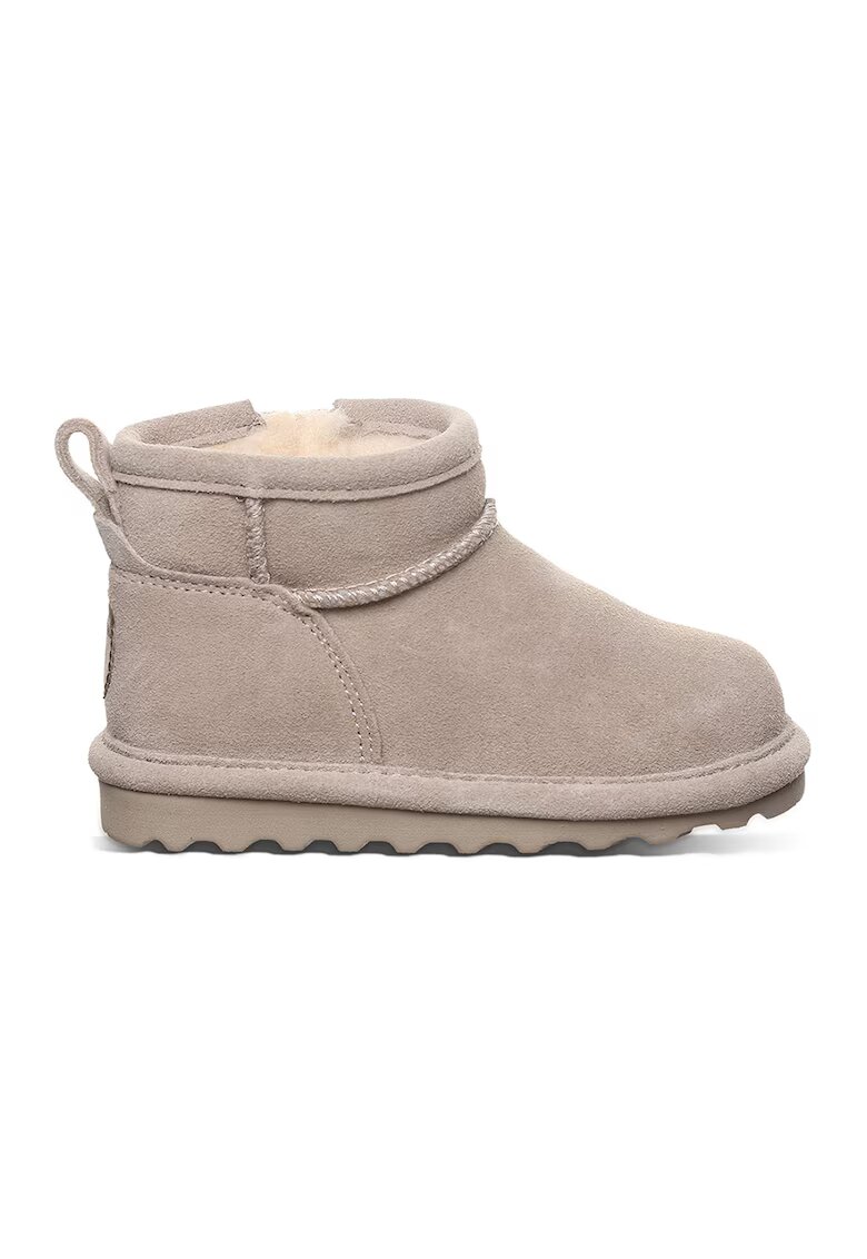 BEARPAW Ghete pull-on din piele intoarsa cu captuseala din amestec de lana - Maro taupe deschis