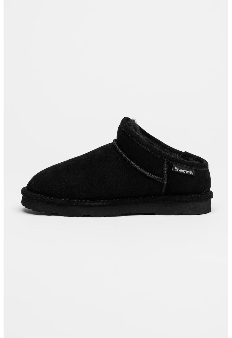 BEARPAW Ghete slip-on din piele intoarsa - Negru
