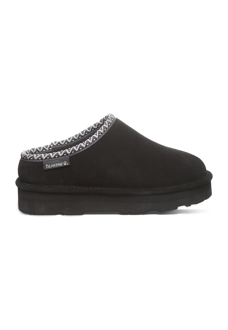 BEARPAW Saboti din piele intoarsa - Negru
