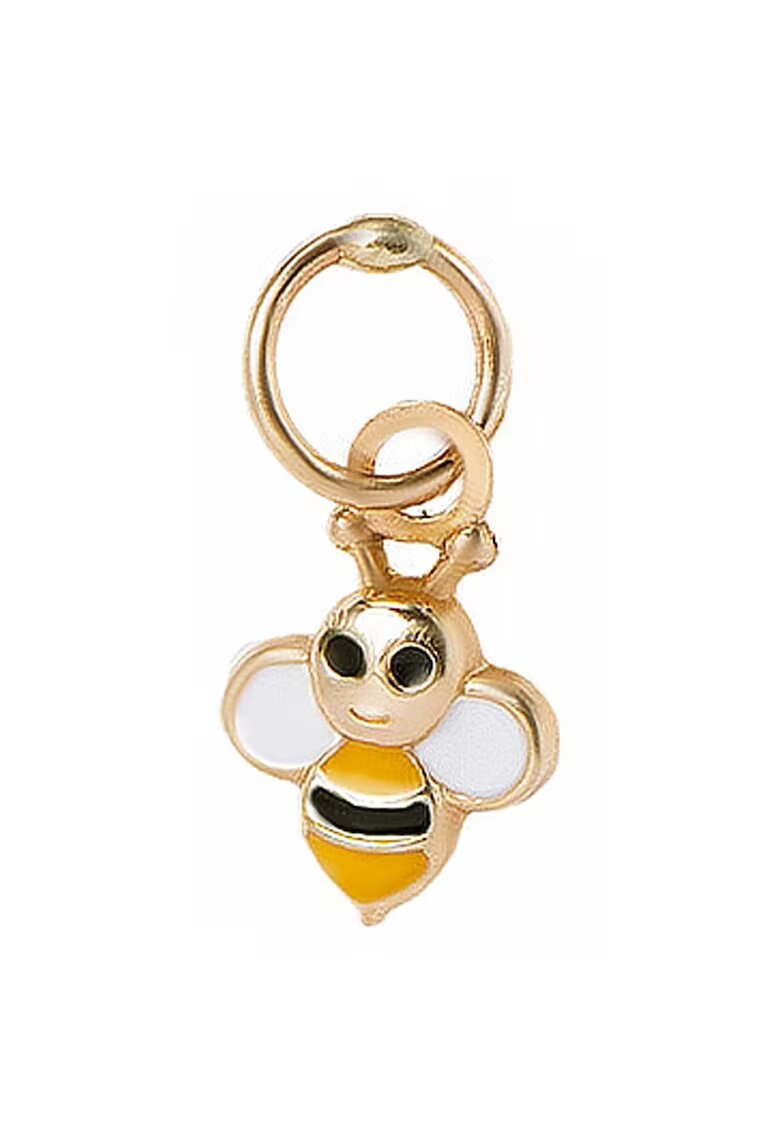 Bebe Gold Pandantiv din Aur 14K in forma de Albinuta cu Email pentru Copii si Fetite