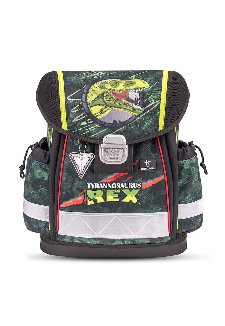 Belmil Rucsac ergonomic cu buzunare cu snur -19L - Verde/Gri