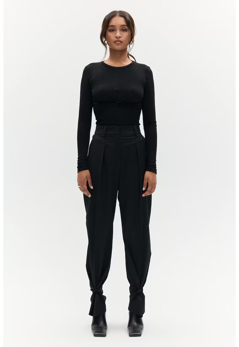 Benu Bluza Neagra Rasucita