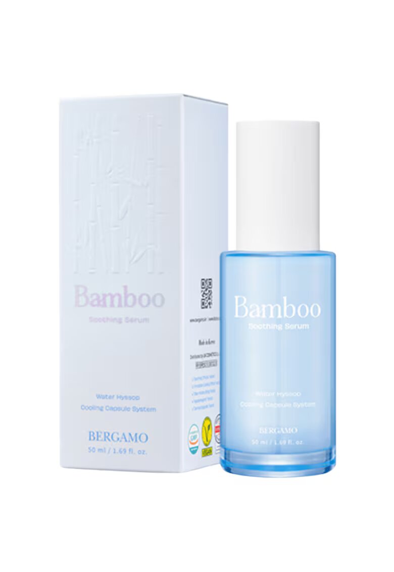 Bergamo Ser calmant cu bambus - 50 ml - ser facial calmant si racoritor