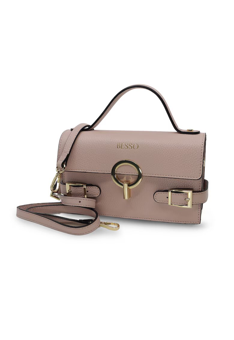 BESSO Geanta de mana din piele naturala Splendore Chic - Roz pal