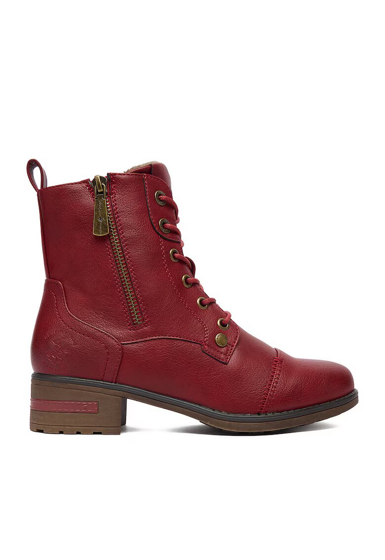 Beverly Hills Polo Club Botine dama - rosu - textil CEO-WS6631-01