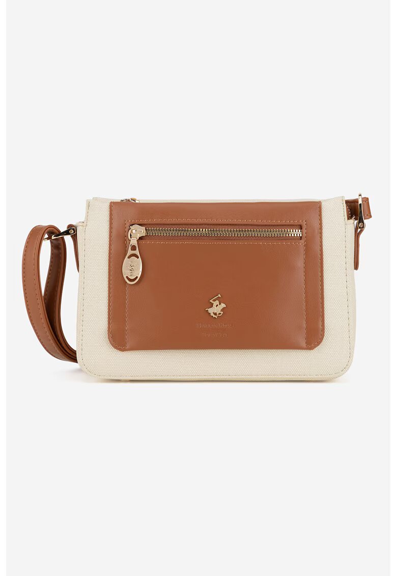 Beverly Hills Polo Club Geanta crossbody cu logo - Caramel/Bej deschis
