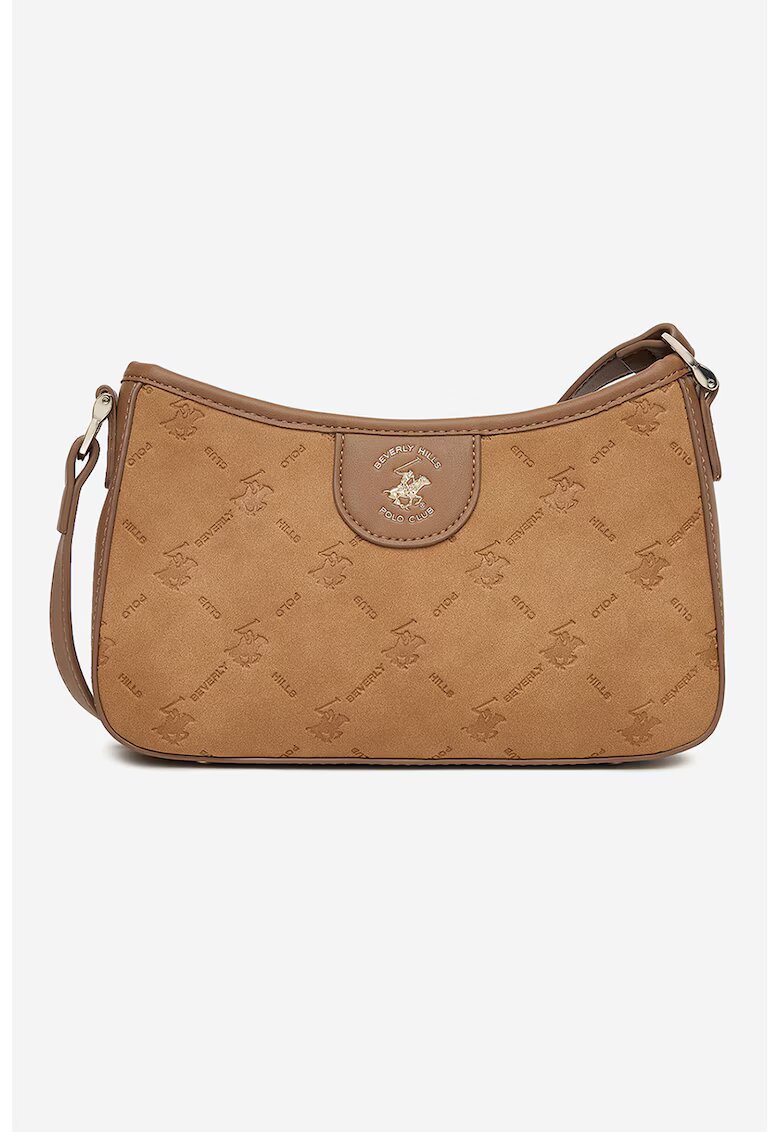 Beverly Hills Polo Club Geanta crossbody de piele ecologica - Maro taupe/Caramel