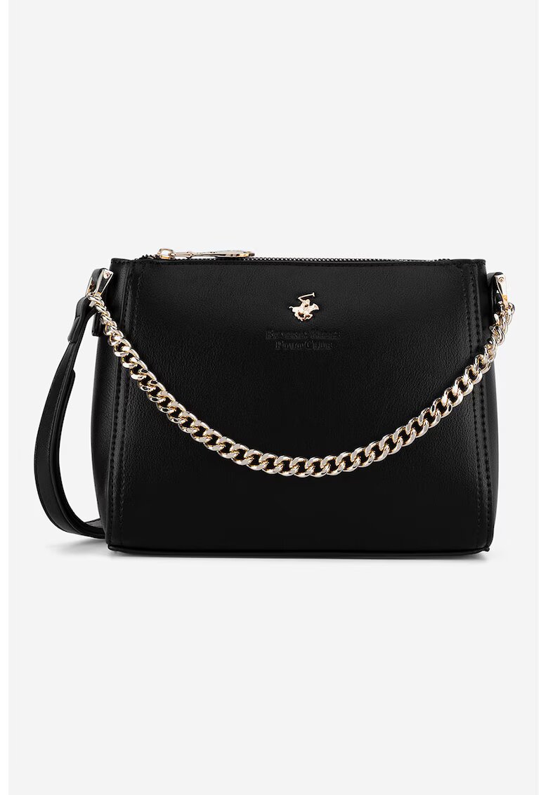 Beverly Hills Polo Club Geanta crossbody de piele ecologica - Negru