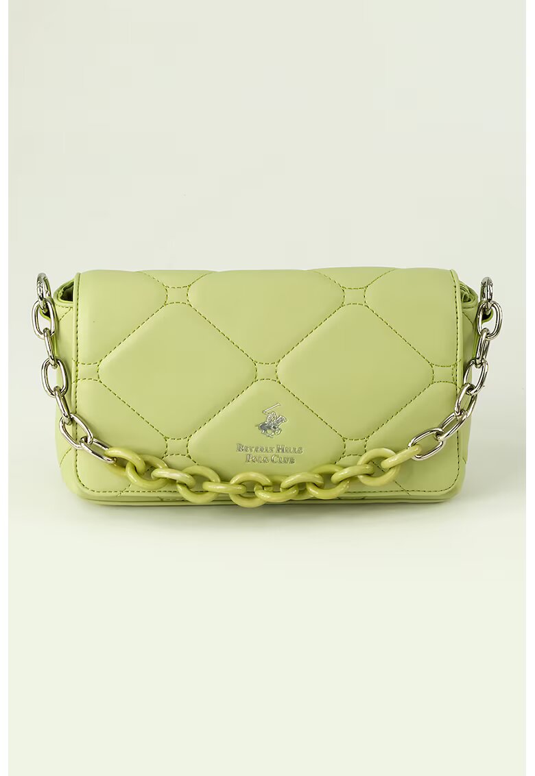 Beverly Hills Polo Club Geanta crossbody de piele ecologica - Verde deschis