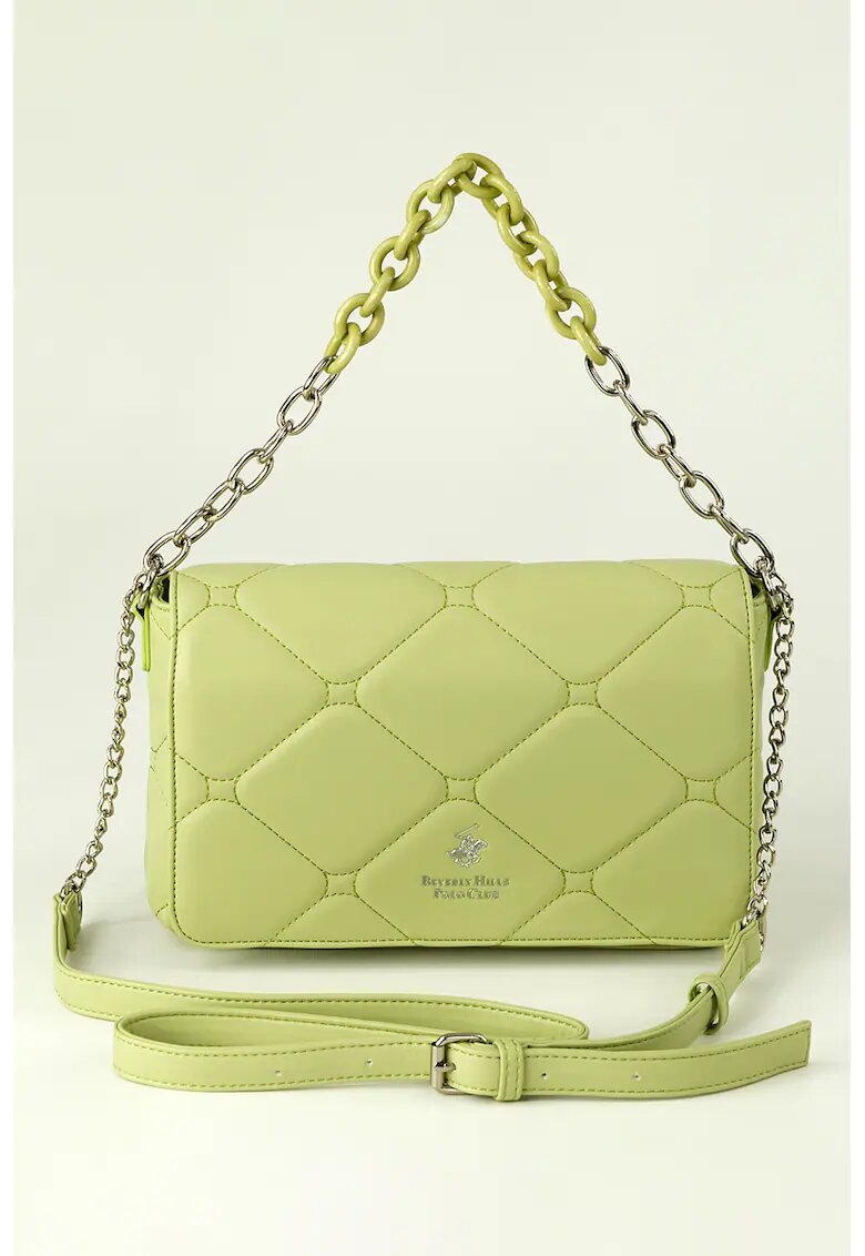 Beverly Hills Polo Club Geanta crossbody de piele ecologica - Verde deschis
