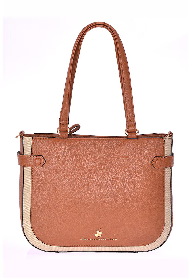 Beverly Hills Polo Club Geanta de piele ecologica cu logo - Caramiziu