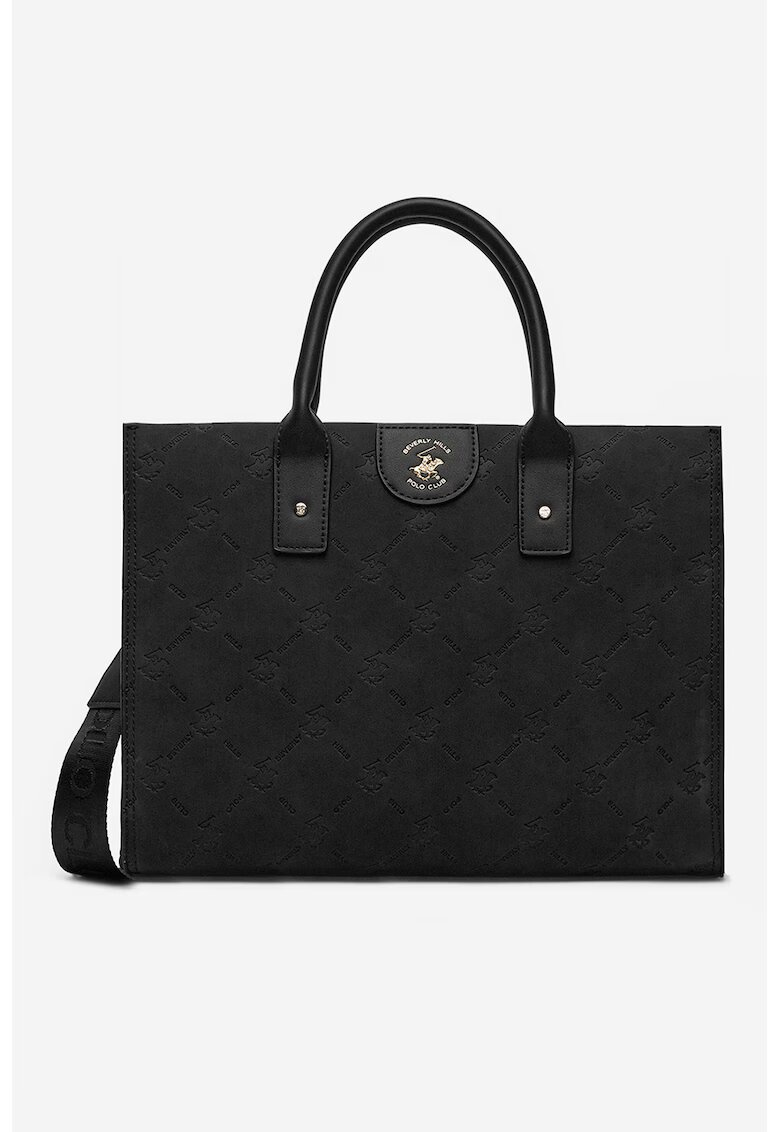 Beverly Hills Polo Club Geanta shopper de piele ecologica - Negru