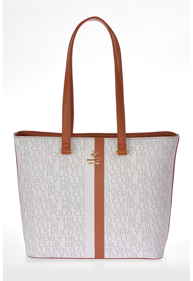 Beverly Hills Polo Club Geanta tote cu model - Visiniu/Gri