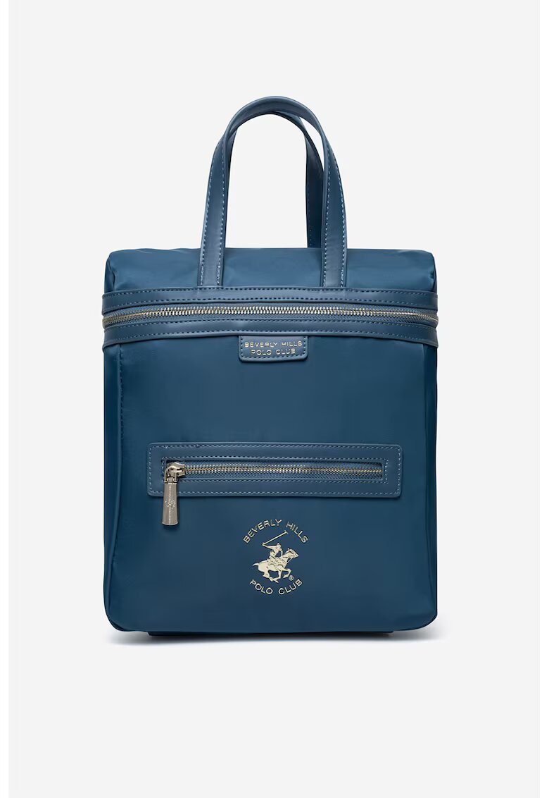 Beverly Hills Polo Club Rucsac cu fermoar si buzunar frontal - Albastru royal
