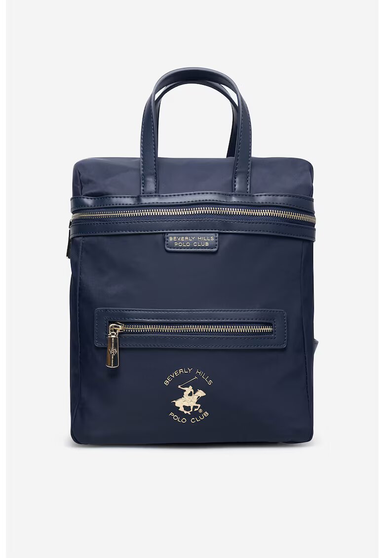 Beverly Hills Polo Club Rucsac cu fermoar si buzunar frontal - Bleumarin