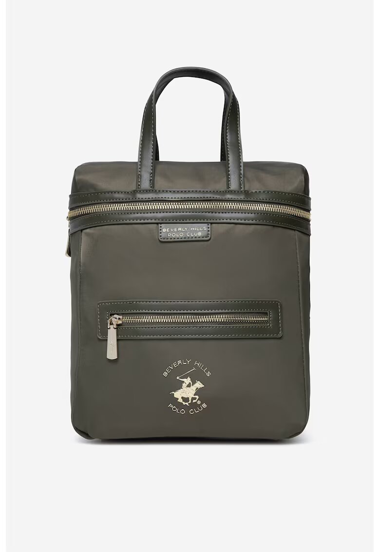 Beverly Hills Polo Club Rucsac cu fermoar si buzunar frontal - Kaki