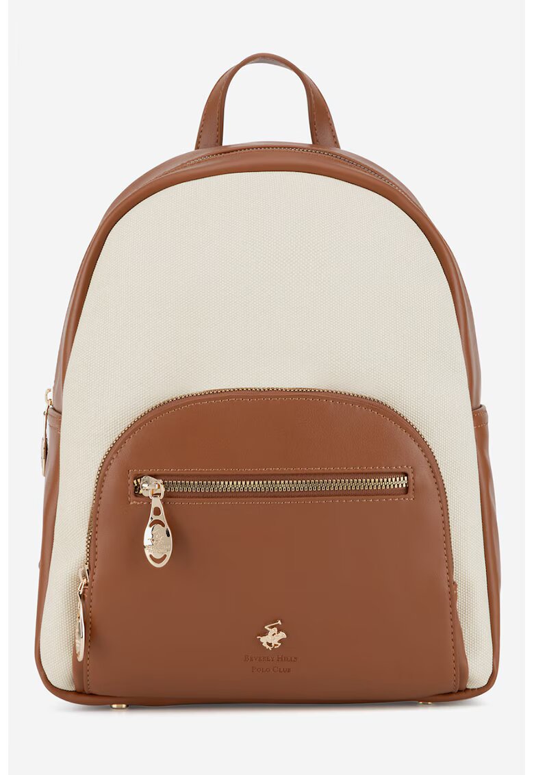 Beverly Hills Polo Club Rucsac cu insertii de panza - Caramel/Bej deschis