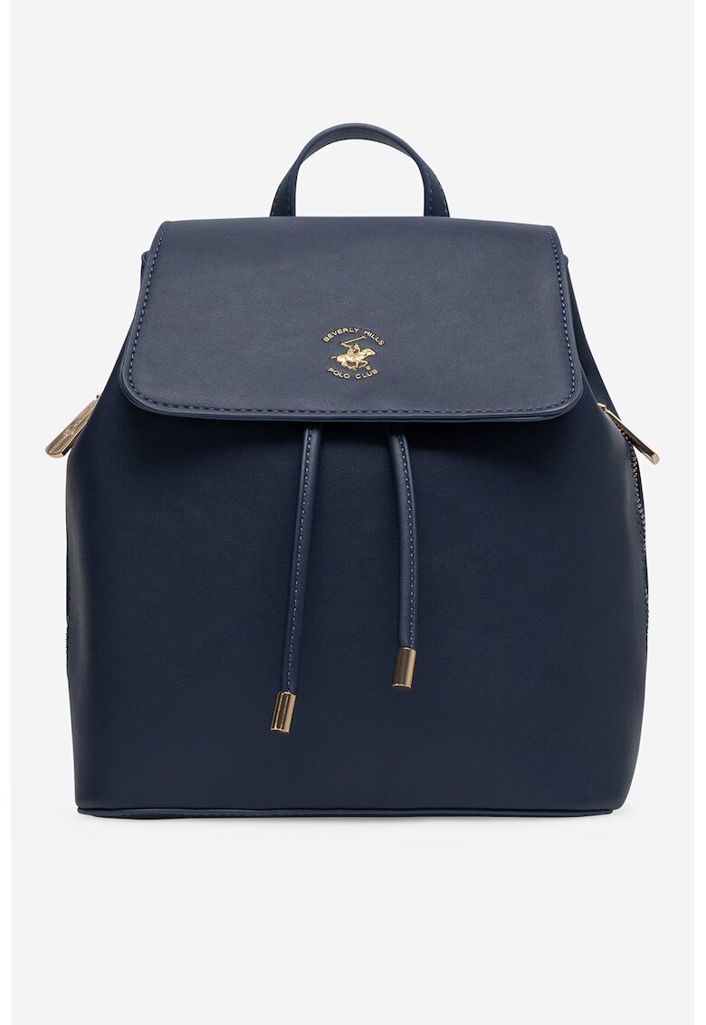 Beverly Hills Polo Club Rucsac de piele ecologica cu clapa - Bleumarin
