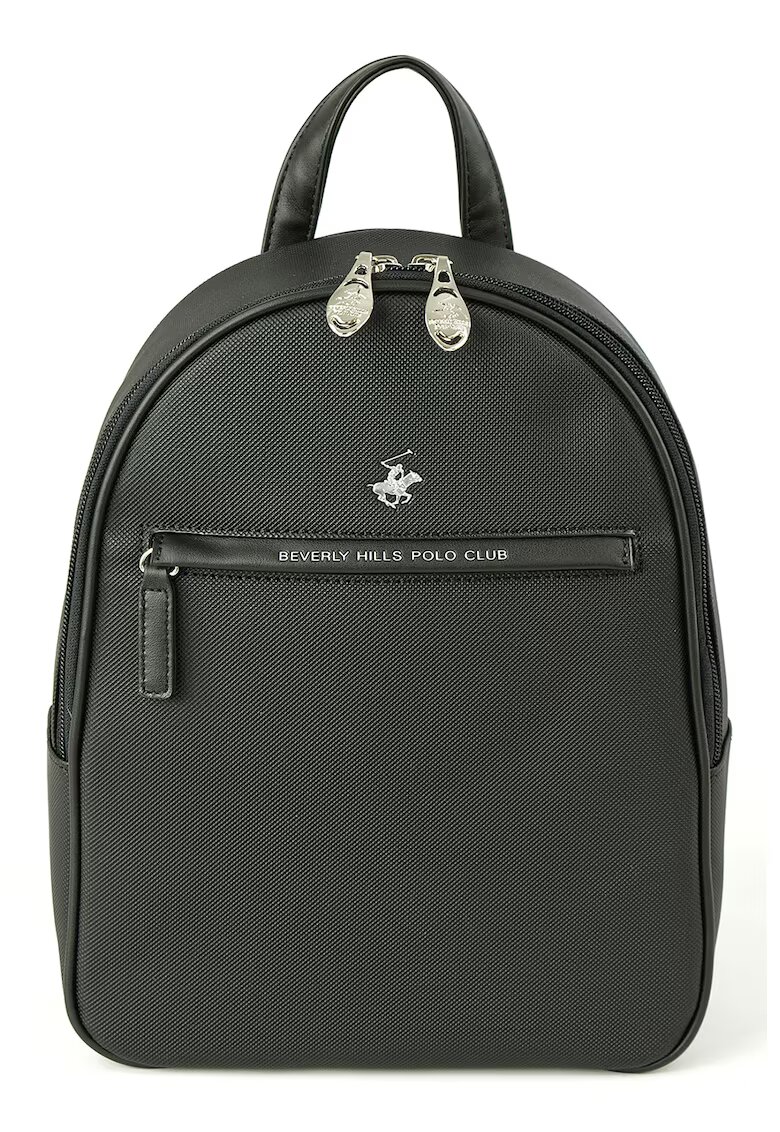 Beverly Hills Polo Club Rucsac de piele ecologica cu logo - Negru