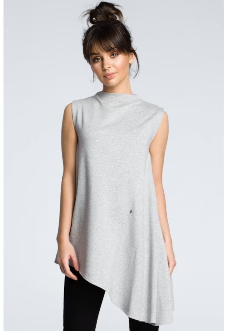 BeWear Bluza asimetrica fara maneci - - Gri