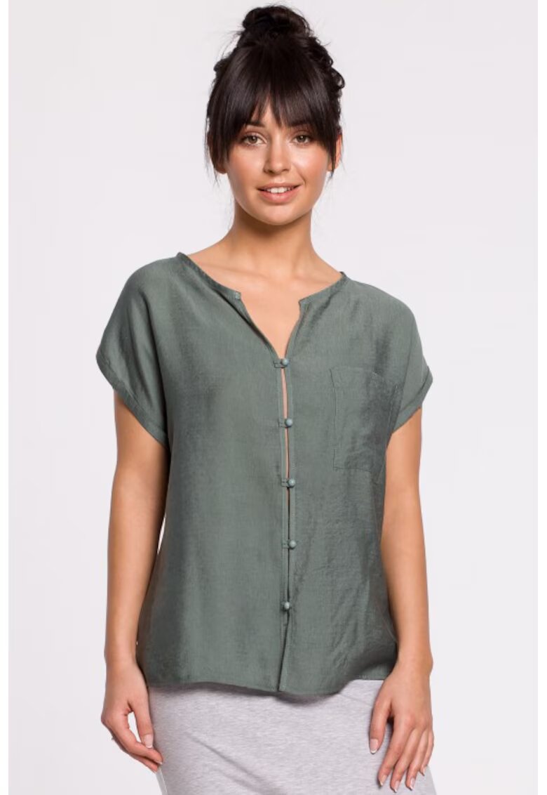 BeWear Bluza cu maneci scurte - cu nasturi - - Verde menta