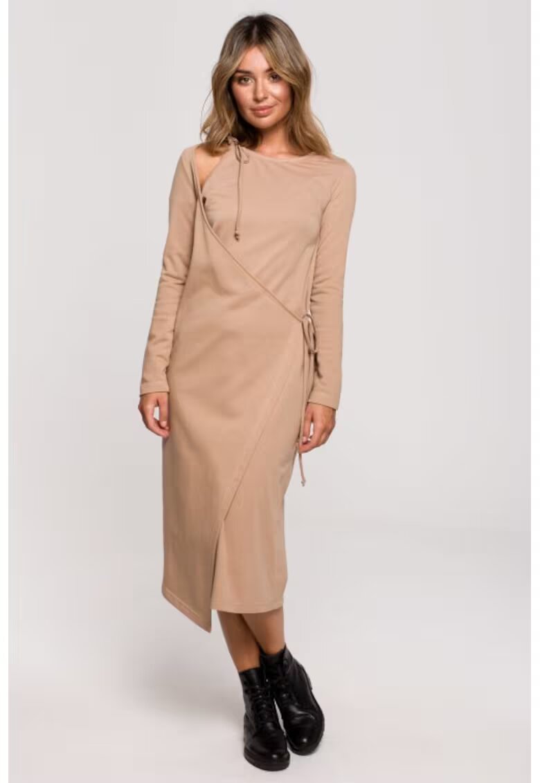 BeWear Rochie in straturi cu legare laterala - - Bej