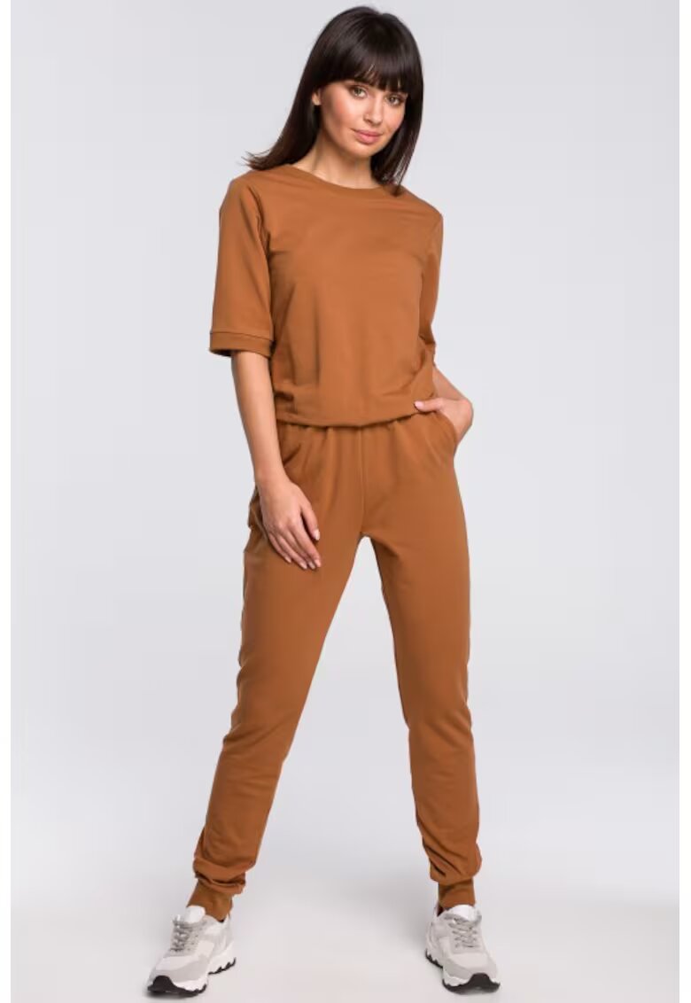BeWear Salopeta cu spatele gol - - Maro camel