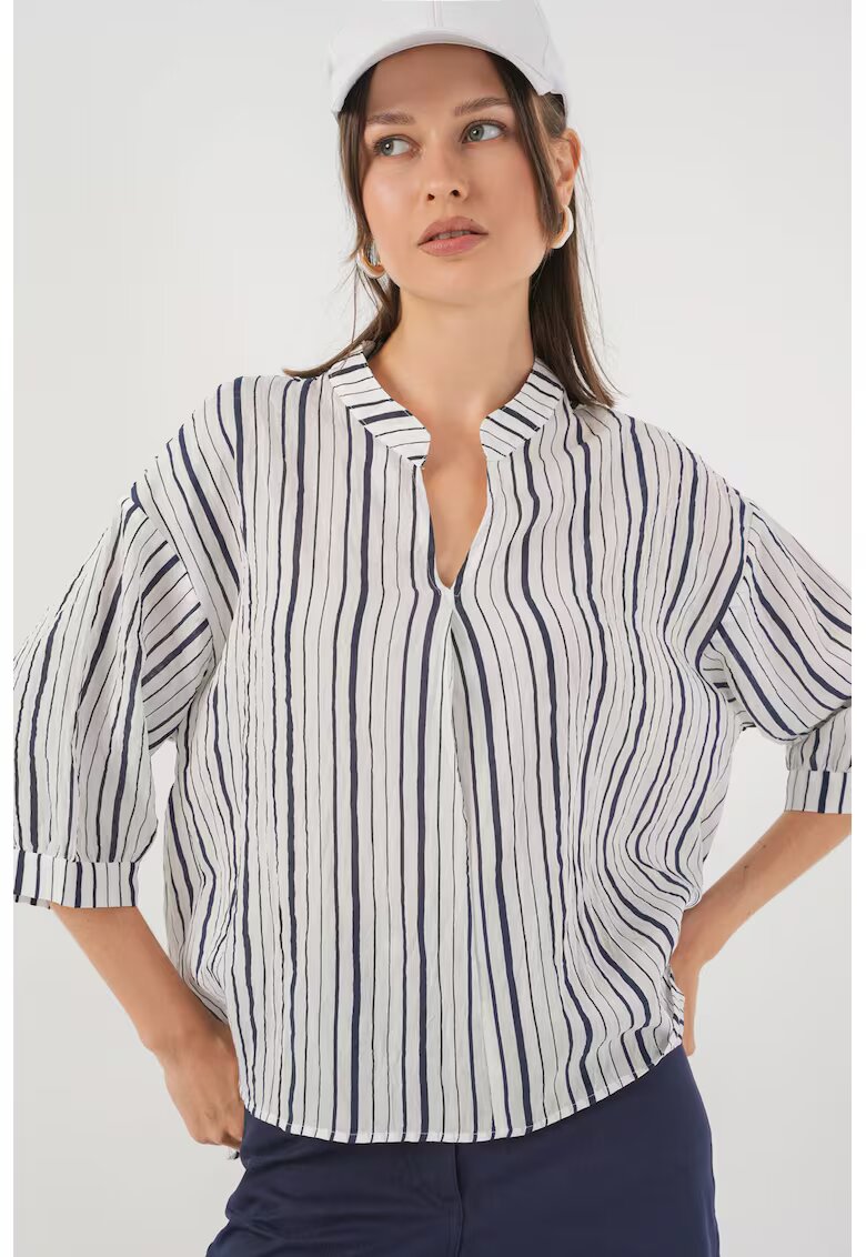 Big Dart Bluza dama HiCCUP BDART - cu dungi - textil - albastru