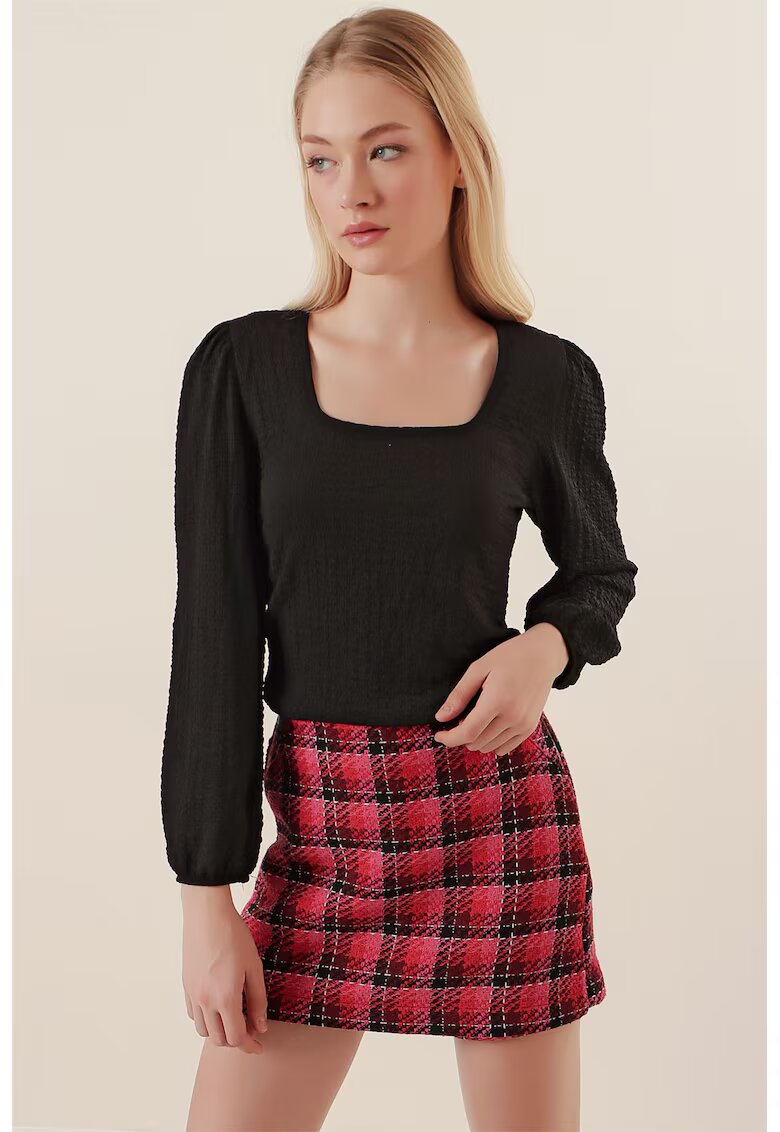 Big Dart Bluza dama - HiCCUP - decolteu patrat - poliester/lycra - negru