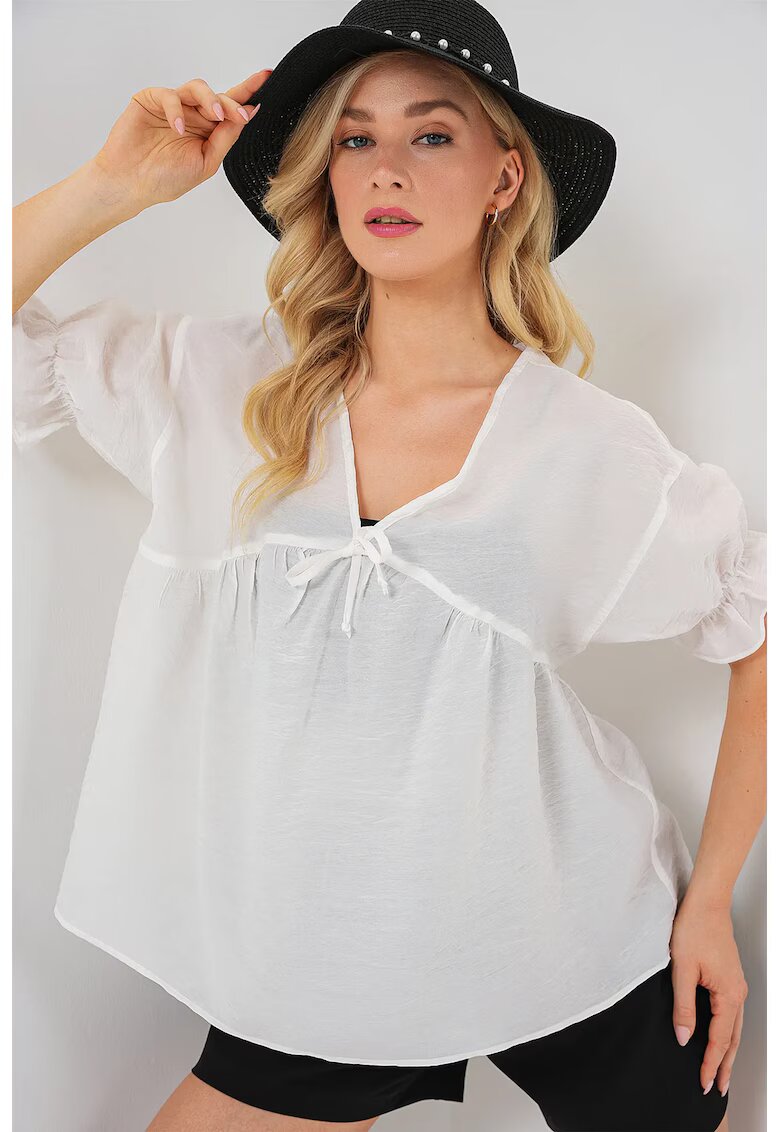 Big Dart Bluza dama - HiCCUP - Viscoza/Nylon - Alb