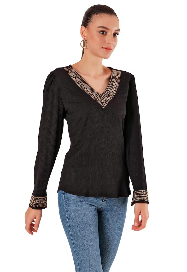 Big Dart Bluza pentru dama - HiCCUP - Negru - Poliester/Lycra