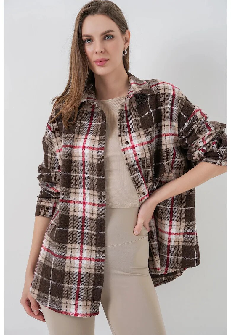 Big Dart Camasa dama HiCCUP flanel bej natural - Bej Natural