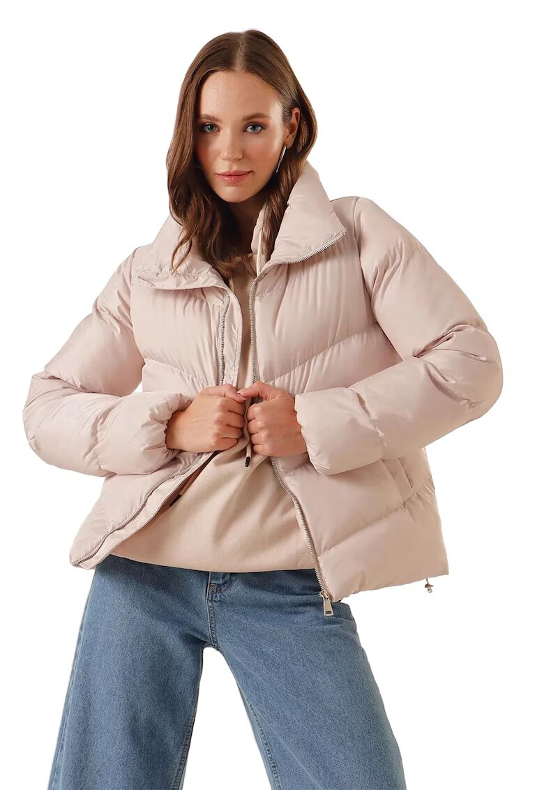Big Dart Geaca dama - HiCCUP - Bej - Textil -
