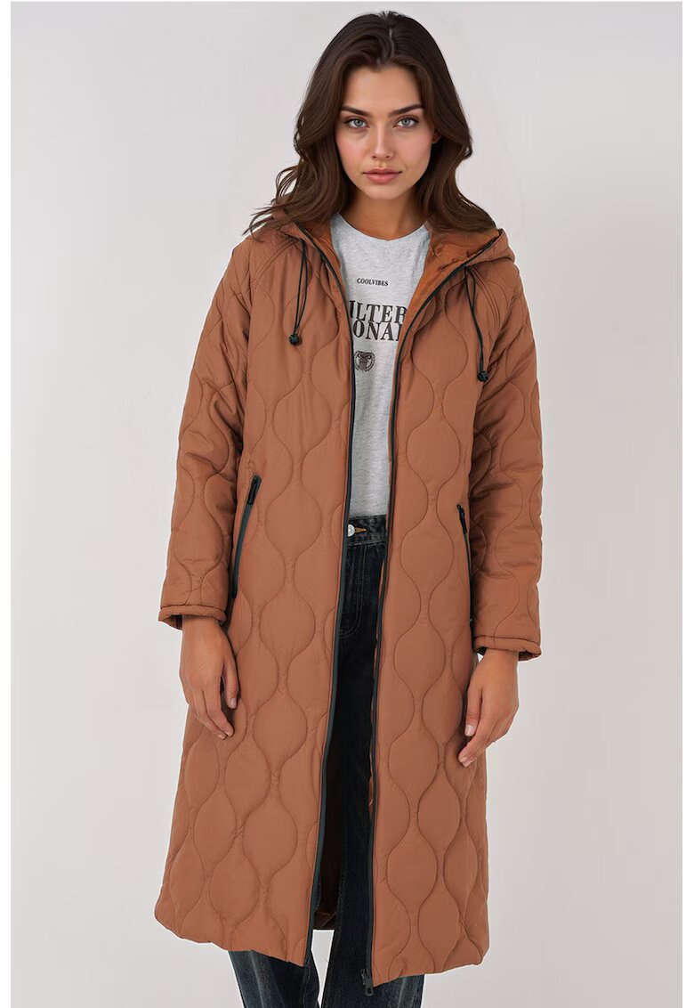 Big Dart Geaca lunga - HiCCUP - Textil - Maro