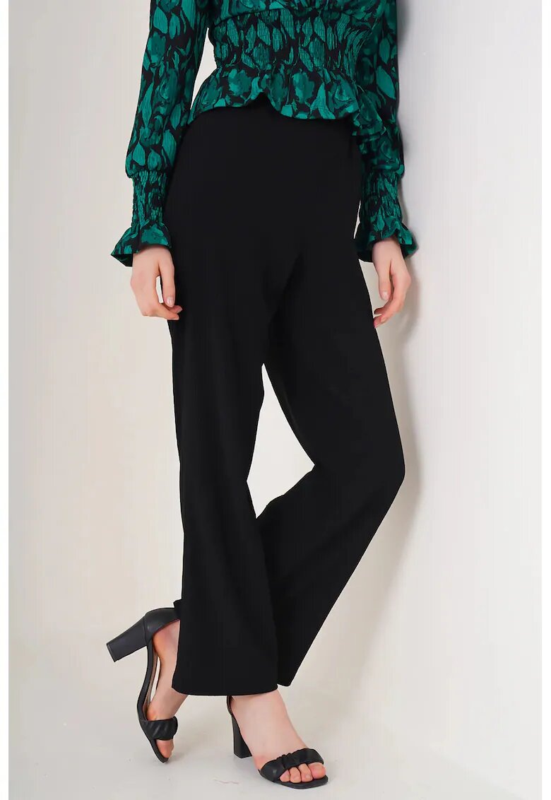 Big Dart Pantaloni dama - HiCCUP - croiala relaxata - poliester-lycra - Negru
